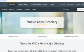 PNC Mobile Banking website