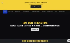 Lone Wolf Renovations website