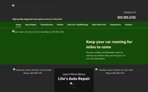 Lito's Auto Repair website