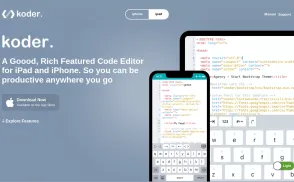 Koder Code Editor website