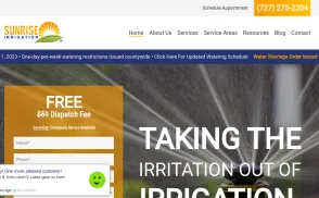 Sunrise Irrigation website