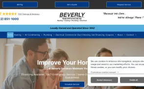 Beverly Heating & Cooling website