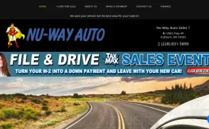 Nu-Way Auto website
