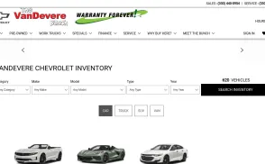 VanDevere Chevrolet website