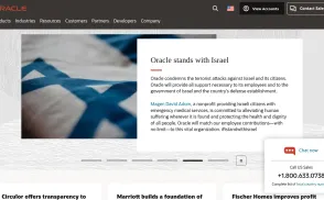 Oracle America website
