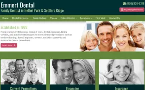 Emmert Dental Associates website