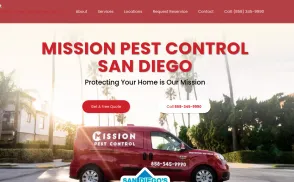 Mission Pest Control website