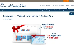 Letter Tiles for Learning website