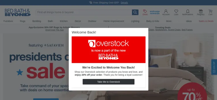 Screenshot Overstock.com