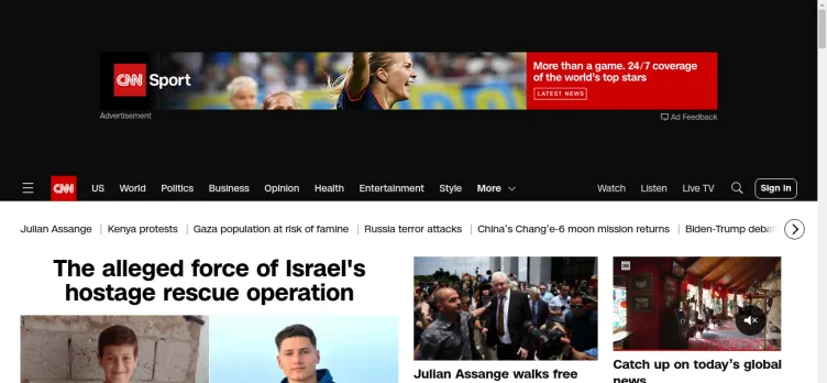 Screenshot CNN