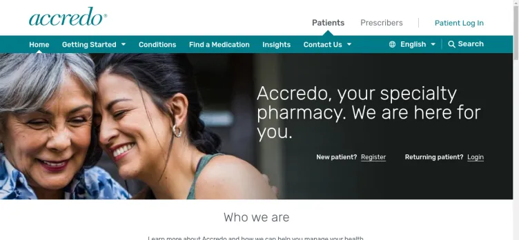 Screenshot Accredo Health Group