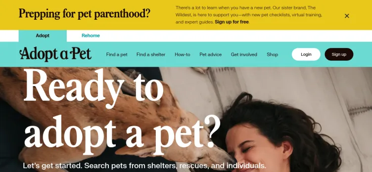 Screenshot Adopt-a-Pet.com