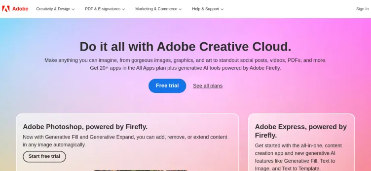 Screenshot Adobe
