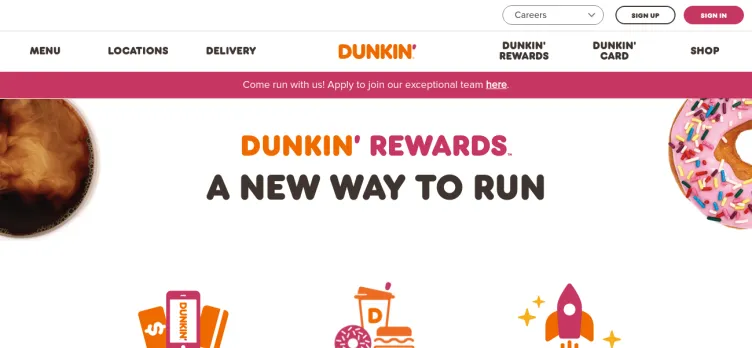 Screenshot Dunkin' Donuts