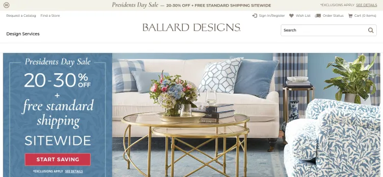 Screenshot Ballard Designs