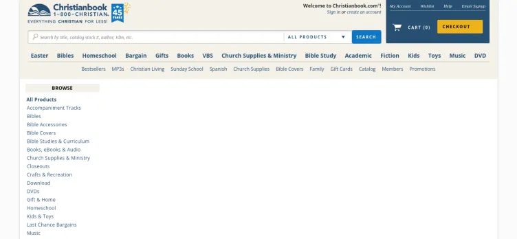 Screenshot Christianbook.com