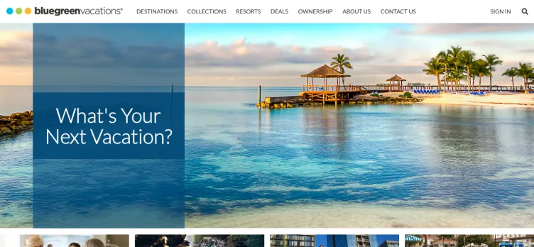 Screenshot Bluegreen Vacations