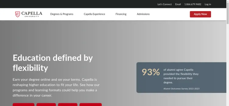 Screenshot Capella University