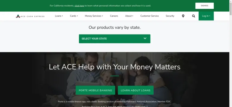 Screenshot Ace Cash Express