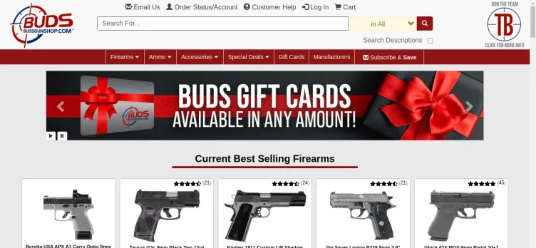 Screenshot BudsGunShop.com
