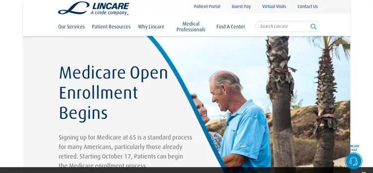 Screenshot Lincare Holdings