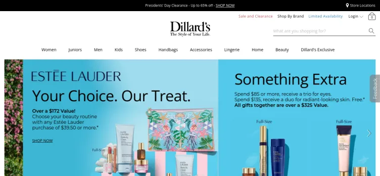 Screenshot Dillard's