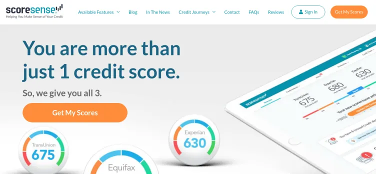 Screenshot ScoreSense.com
