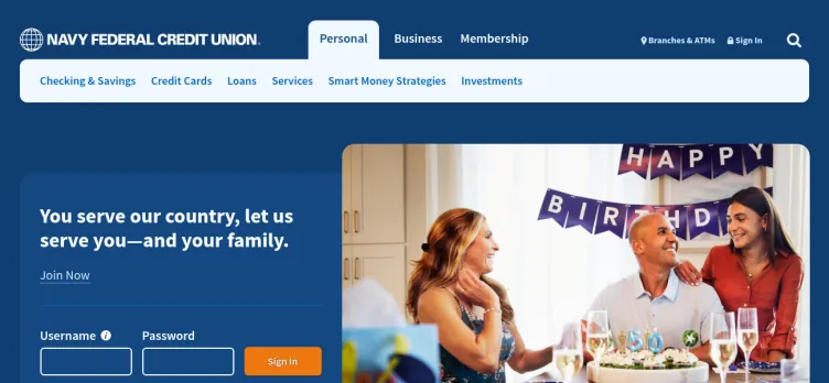 Screenshot Navy Federal Credit Union [NFCU]