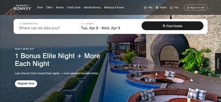 Screenshot Marriott International