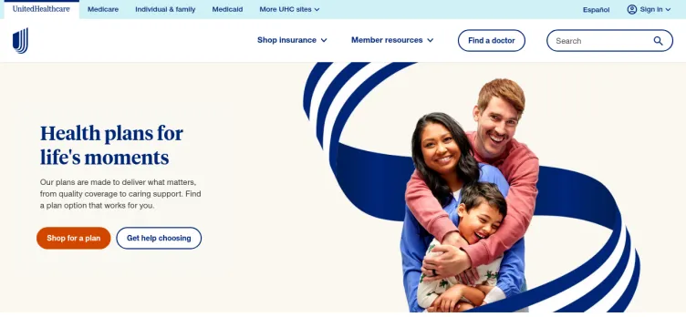 Screenshot United HealthCare Services