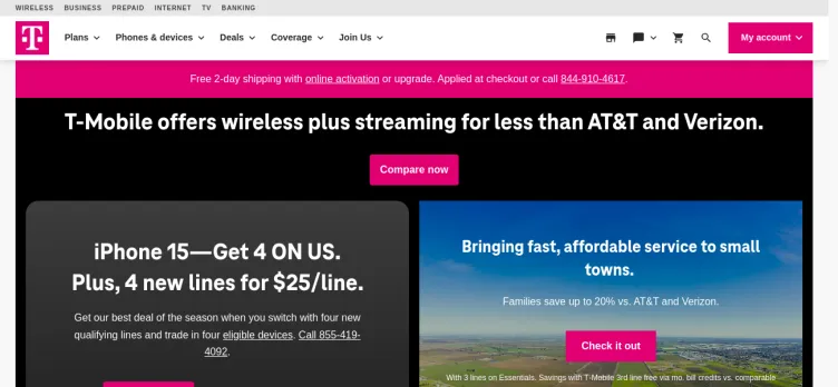 Screenshot T-Mobile USA