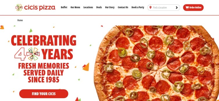 Screenshot CiCi's Pizza