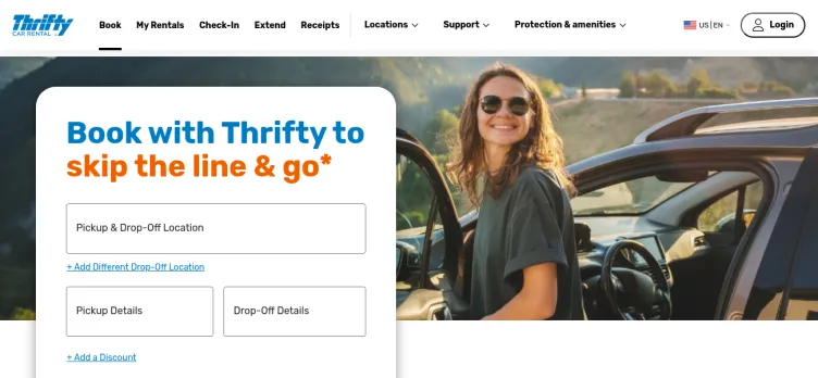 Screenshot Thrifty Rent A Car