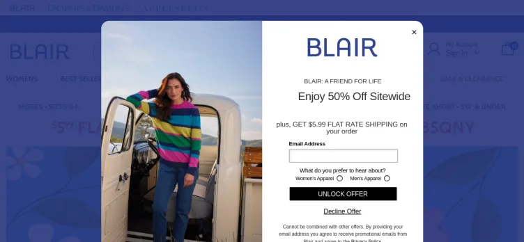 Screenshot Blair.com