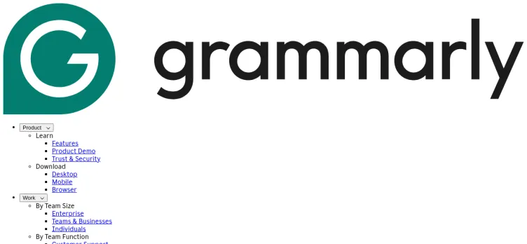 Screenshot Grammarly