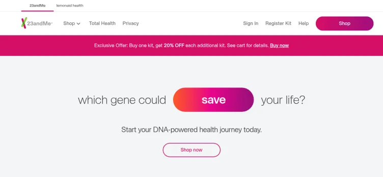 Screenshot 23andMe