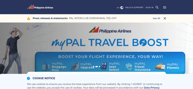 Screenshot Philippine Airlines