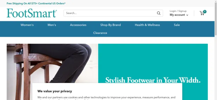 Screenshot FootSmart.com
