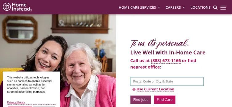 Screenshot Home Instead Senior Care
