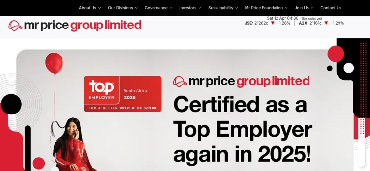 Screenshot Mr Price Group / MRP