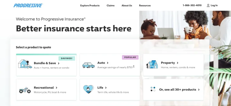 Screenshot Progressive Casualty Insurance