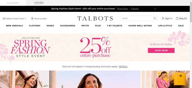 Screenshot Talbots