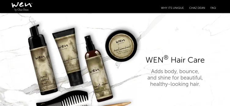 Screenshot Wen Hair Care