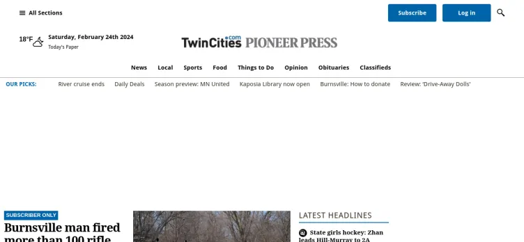 Screenshot TwinCities.com / St. Paul Pioneer Press