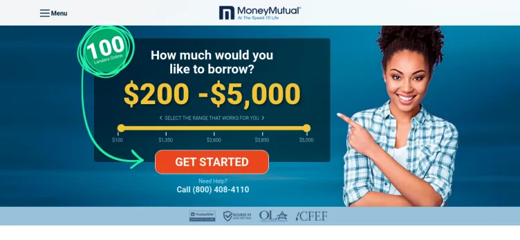 Screenshot MoneyMutual