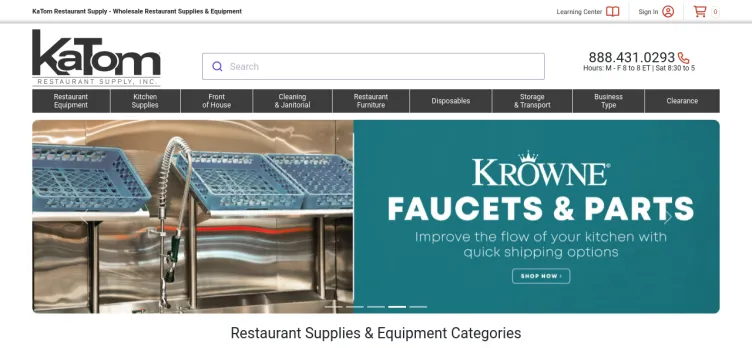 Screenshot KaTom Restaurant Supply