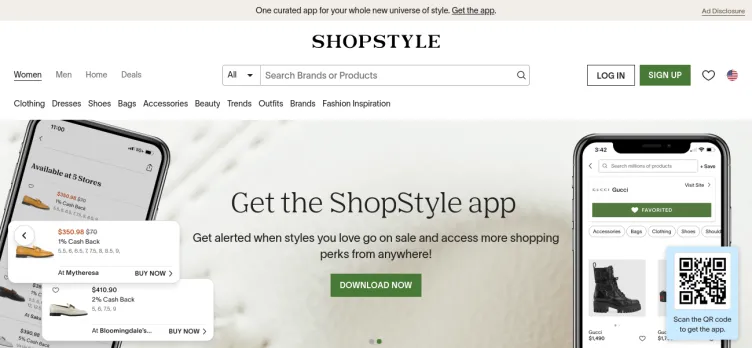 Screenshot ShopStyle