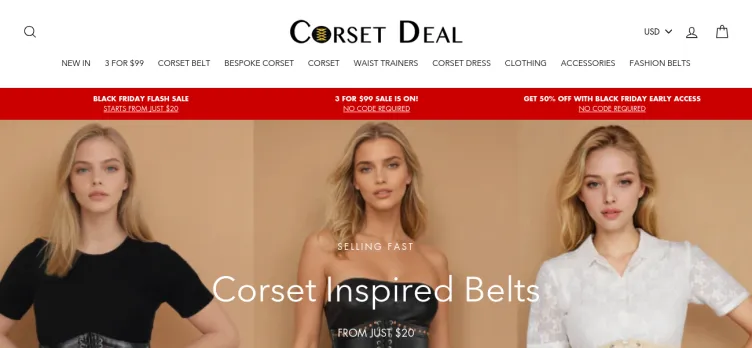 Screenshot Corset Deal