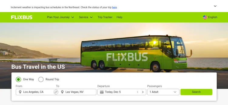 Screenshot FlixBus / FlixMobility