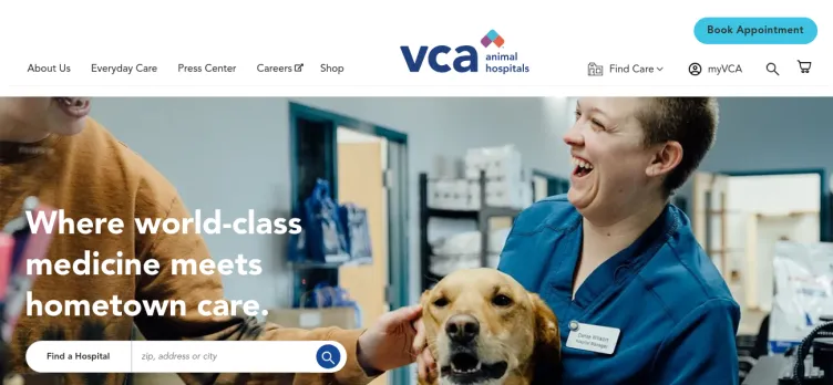 Screenshot VCA Animal Hospitals